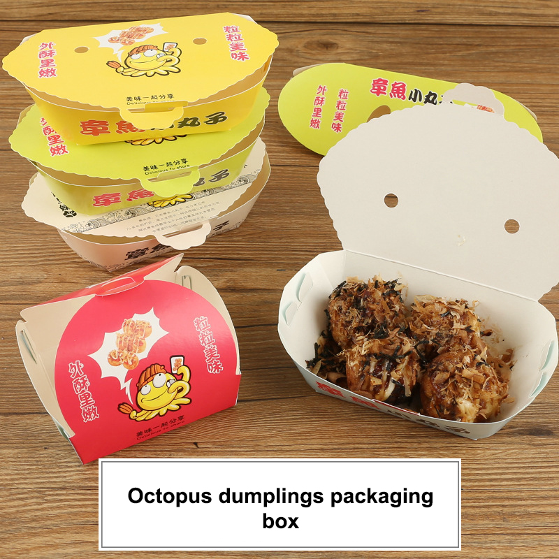 Food Snacks Party - 100Pcs Disposable Cartoon Octopus Ball Packaging