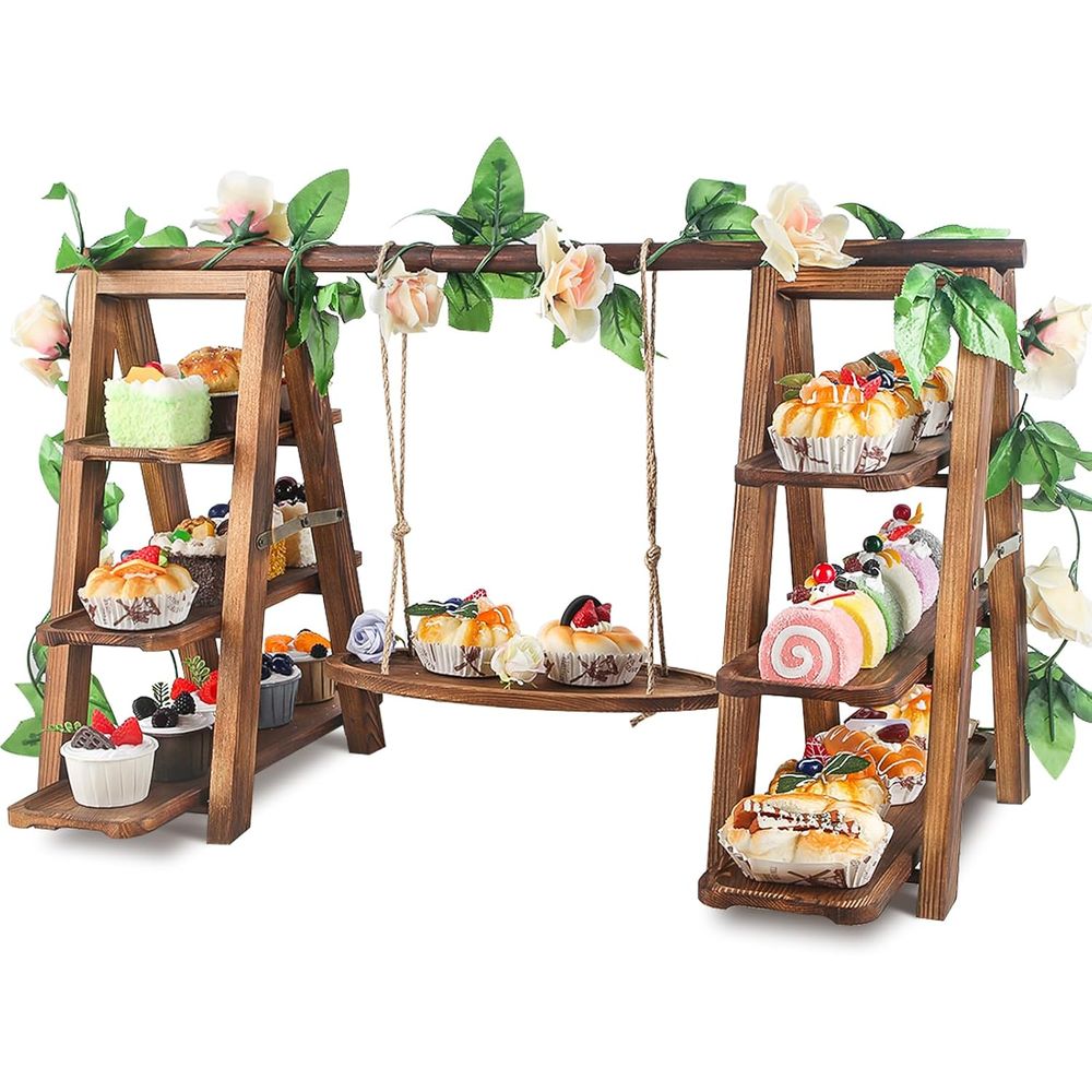 Food Snacks Party - 3 Tier Cupcake Stand with Swing,