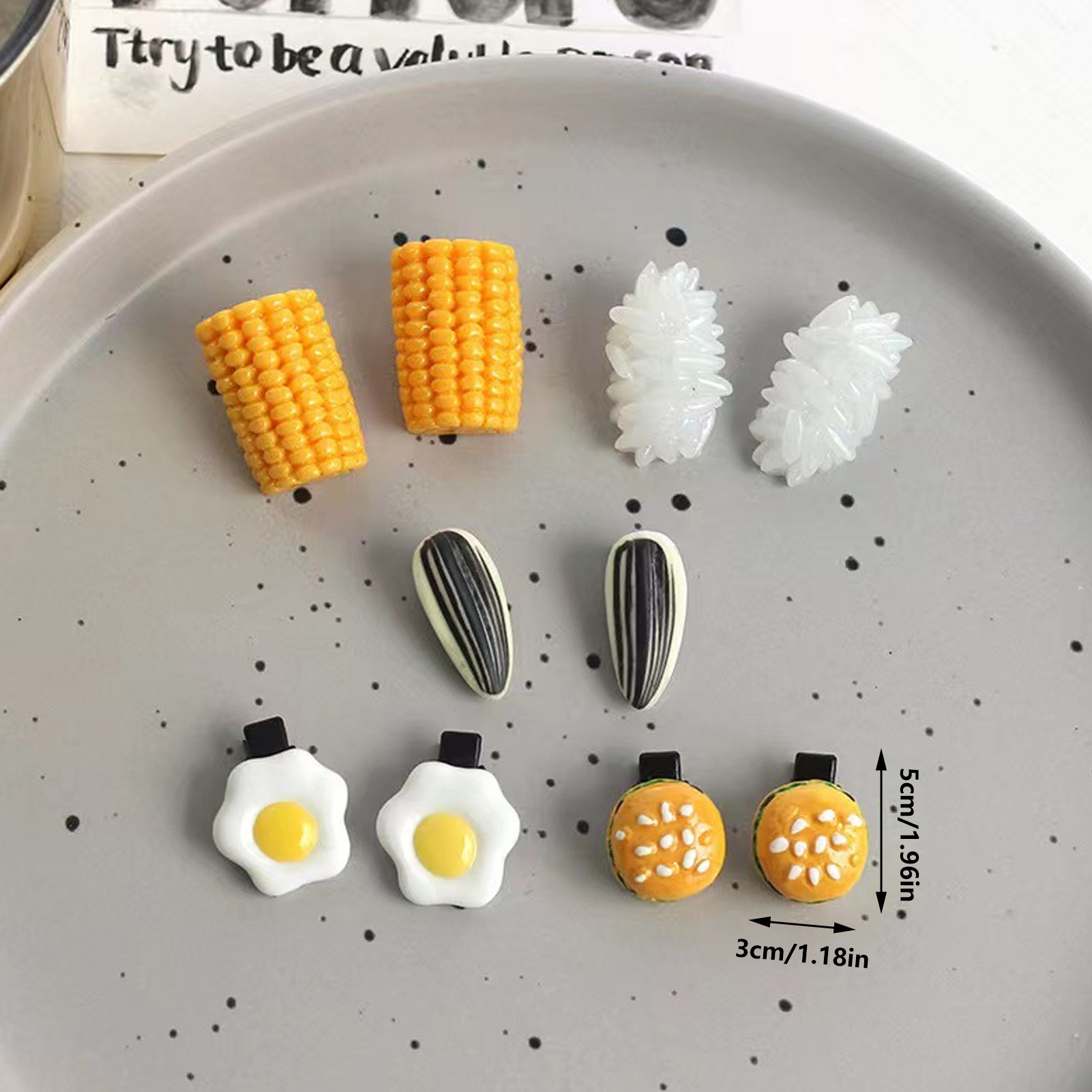 Mini Food Hair Clips Set Reali - Food Snacks Party review and price