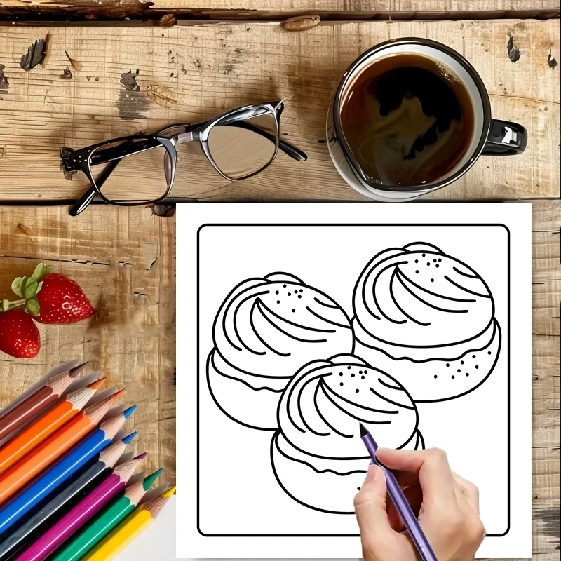 Coloring Book Easy Dessert for - Food And Snacks Coloring Book review and price