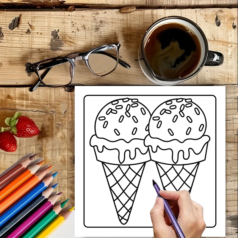 Coloring Book Easy Dessert for - Food And Snacks Coloring Book review and price