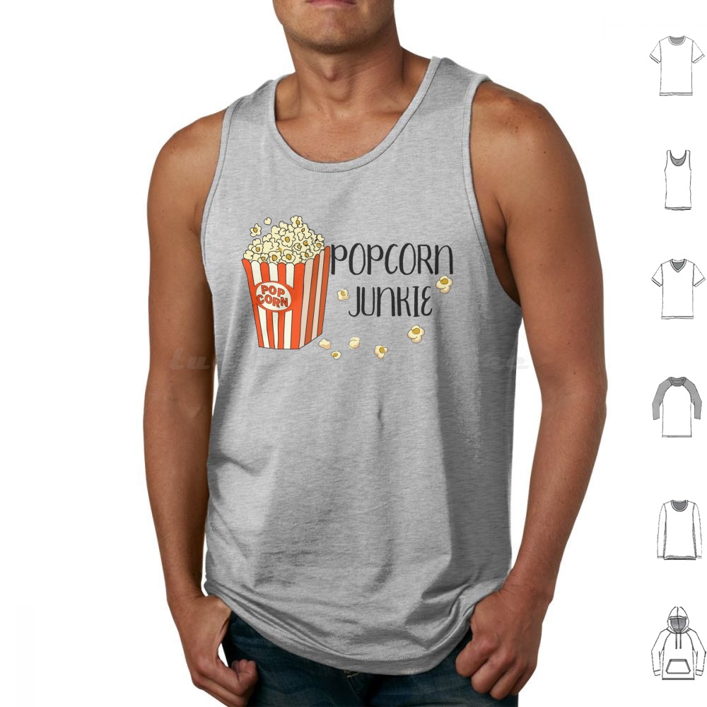 Funny Popcorn Junkie Tank Tops - Food Lovers Snacks review and price