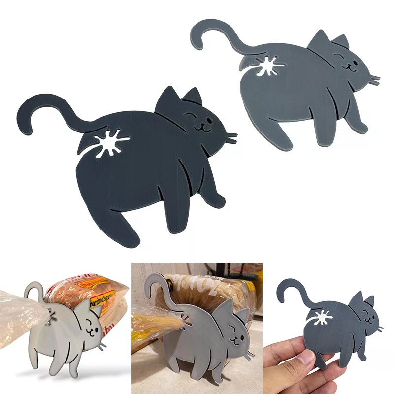 2pcs 3D Cat Butt Bread Bag Cli - Food Lovers Snacks review and price