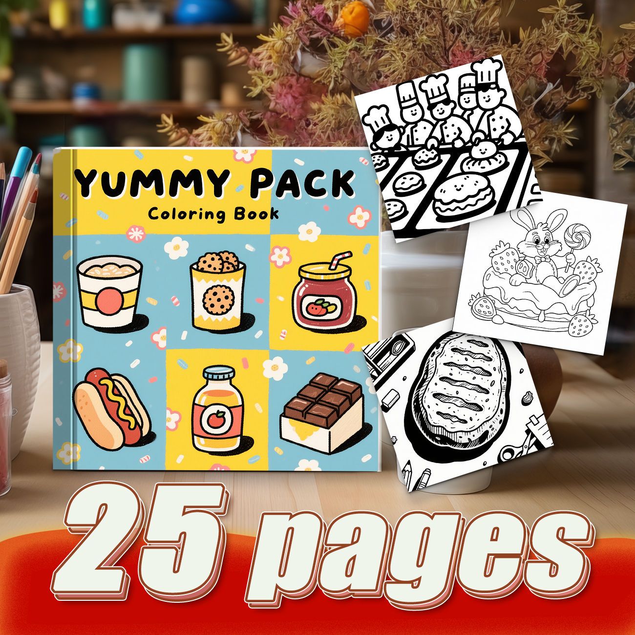 Yummy Pack Coloring Book, Deli - Food And Snacks Coloring Book review and price