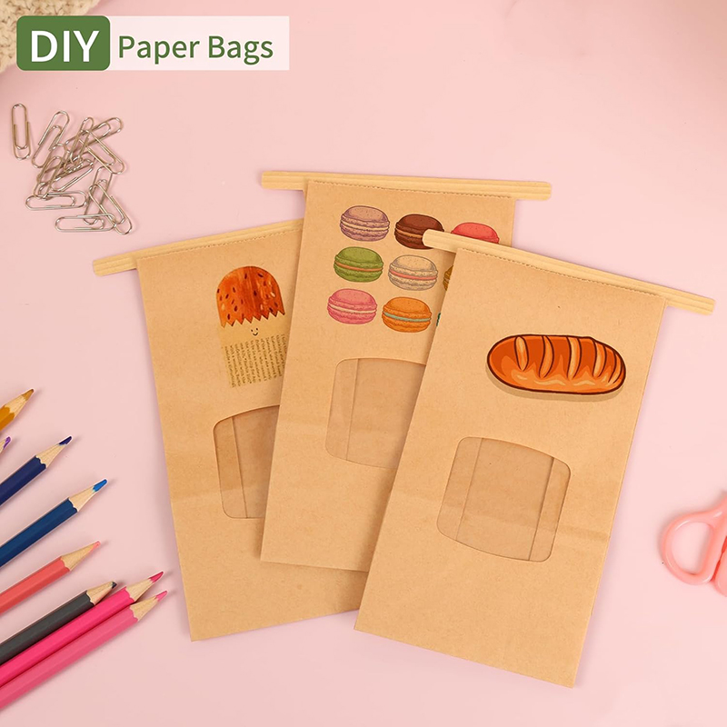 10Pcs Bakery Bags, Window Seal - Food Snacks Party review and price