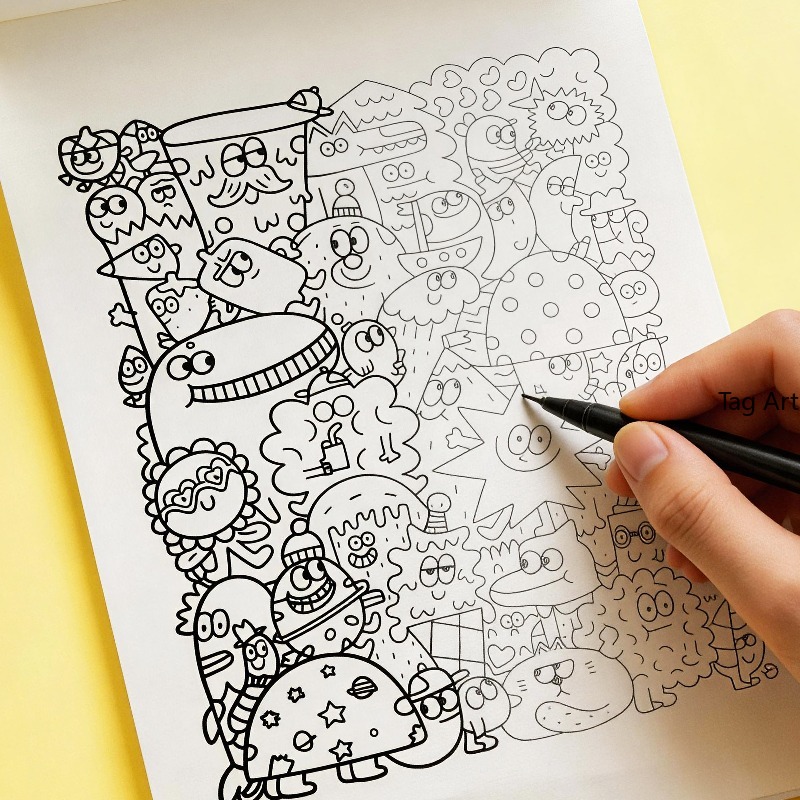 Anxious Relief Hand Picture Bo - Food And Snacks Coloring Book review and price