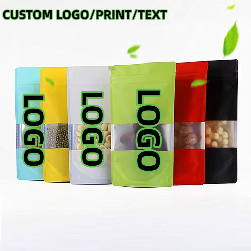 100PCS Foil Window Ziplock Bag - Xmas Food Snacks review and price