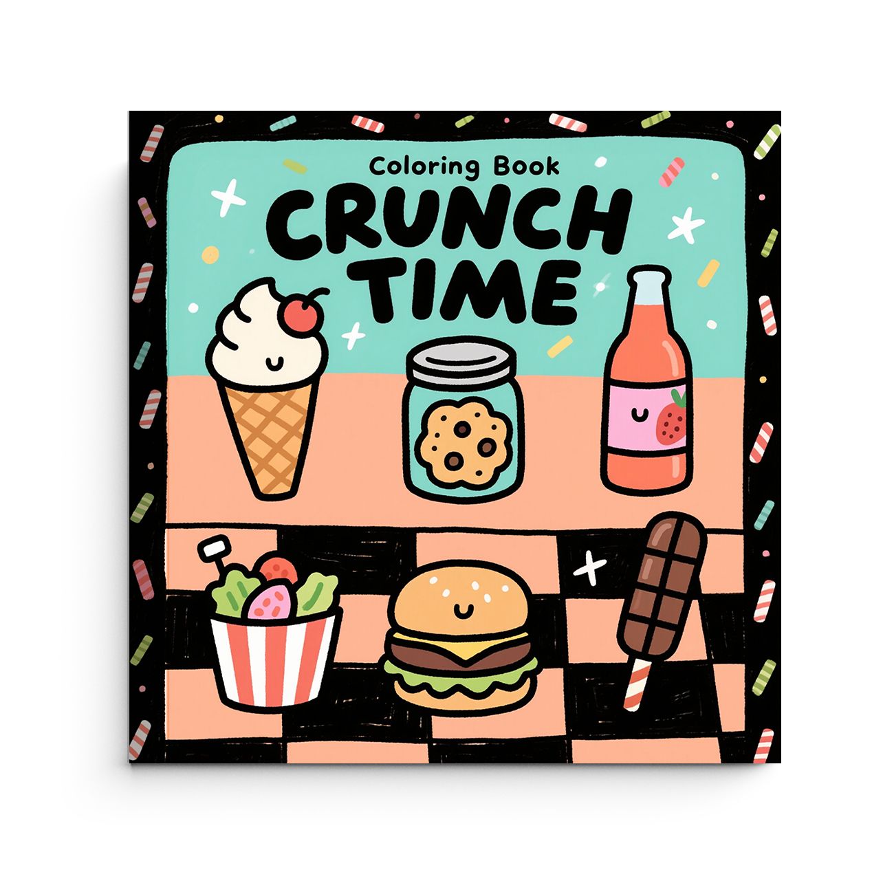 Crunch Time Coloring Book Cute - Food And Snacks Coloring Book review and price
