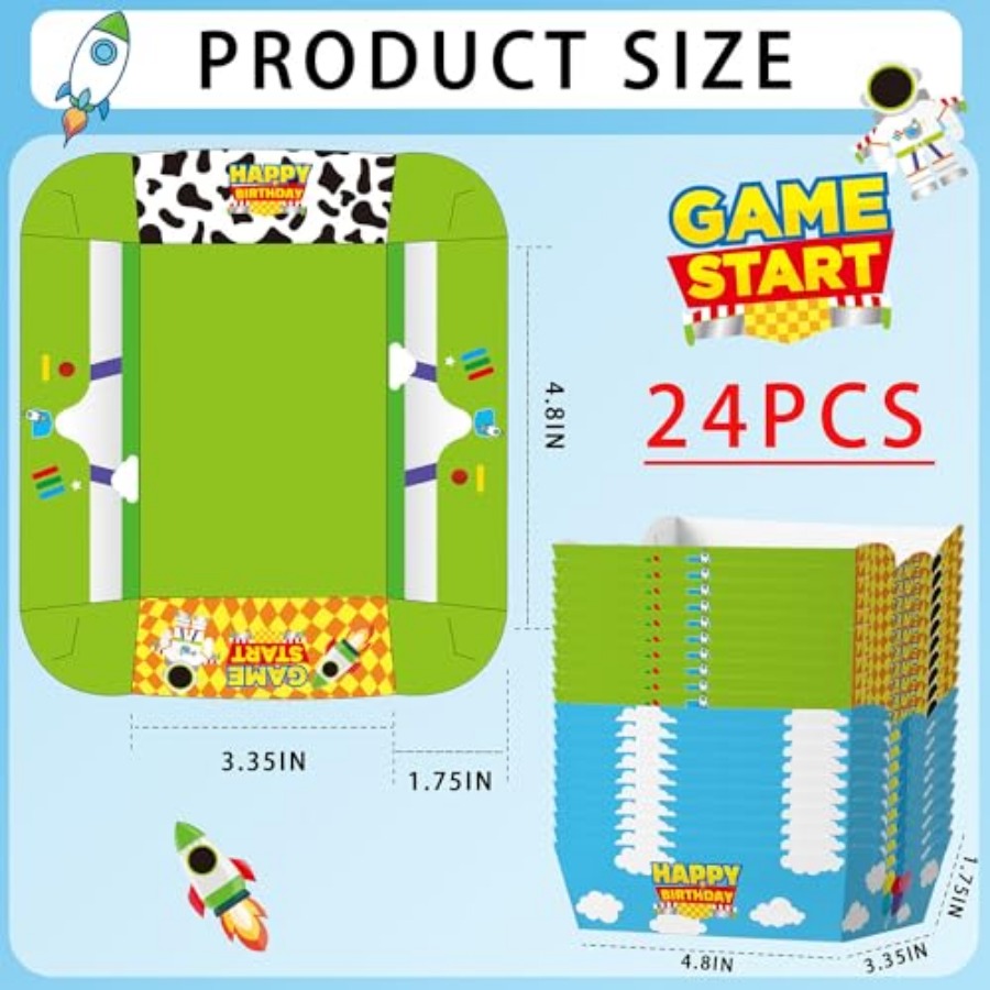 24 Pcs Cartoon Paper Food Tray - Food Snacks Party review and price