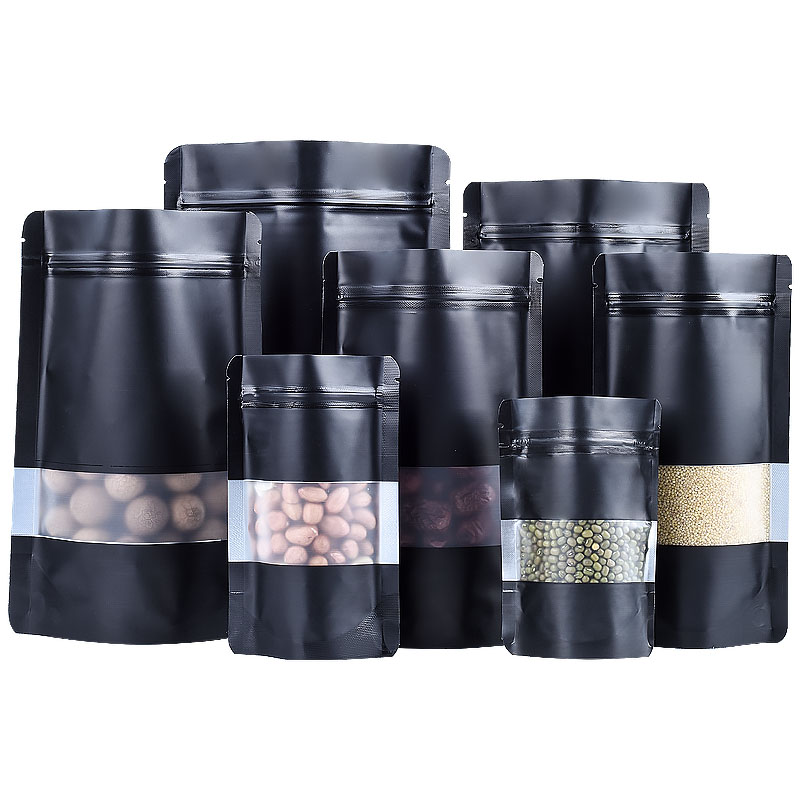 100PCS Stand-up Matte Black Al - Food Snacks Party review and price