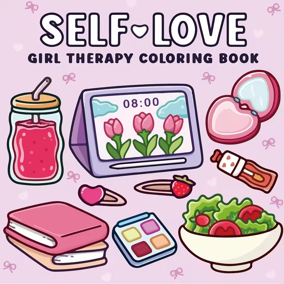 Self Love Coloring Book for Ad - Food And Snacks Coloring Book review and price