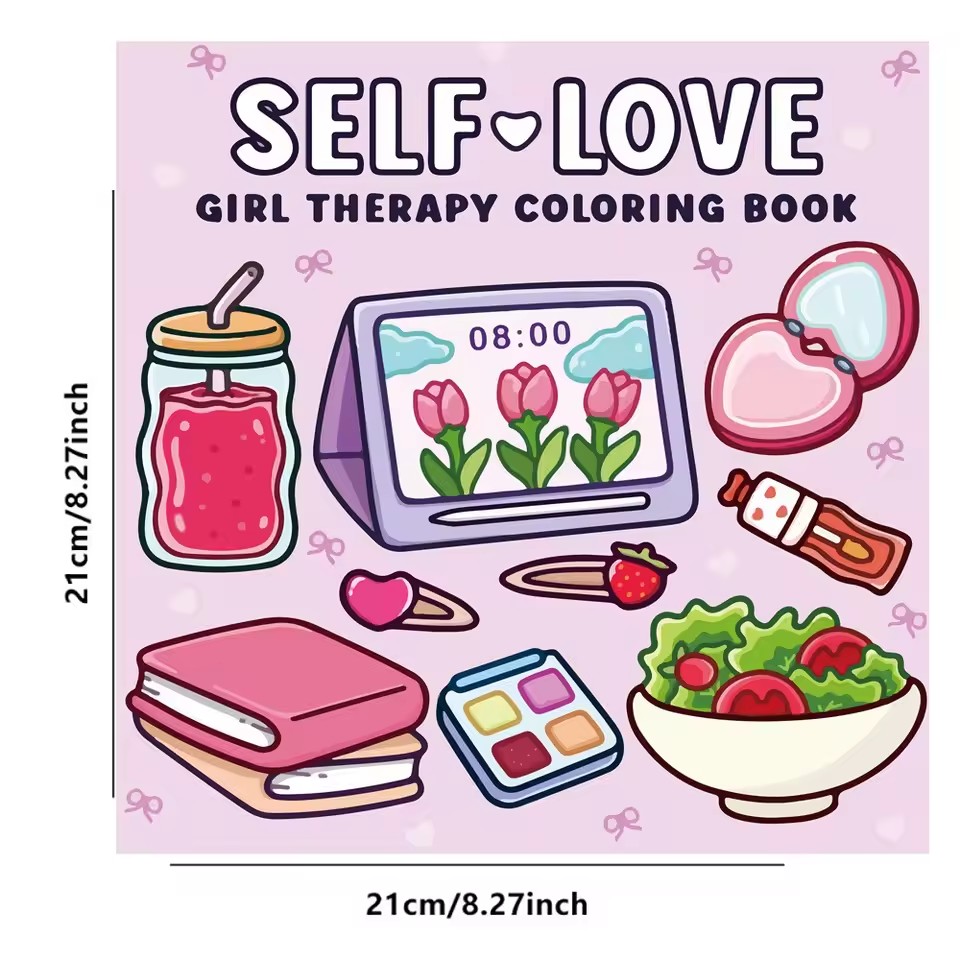 Self Love Coloring Book for Ad - Food And Snacks Coloring Book review and price
