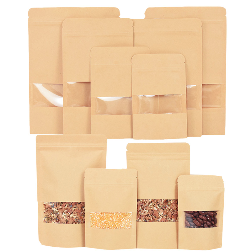 20/50pcs Kraft Paper Zip Lock  - Food Snacks Party review and price