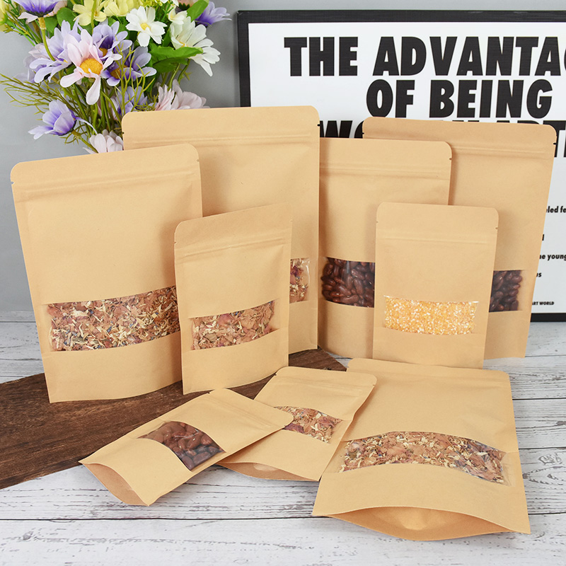 20/50pcs Kraft Paper Zip Lock  - Food Snacks Party review and price