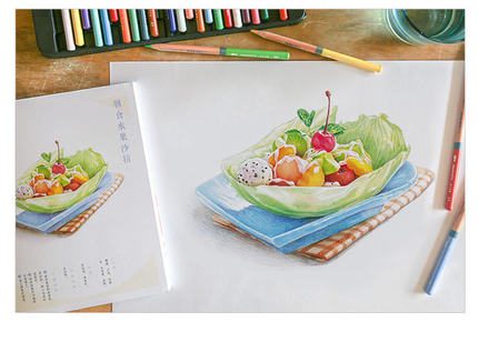 Color pencil drawing book 32 c - Food And Snacks Coloring Book review and price