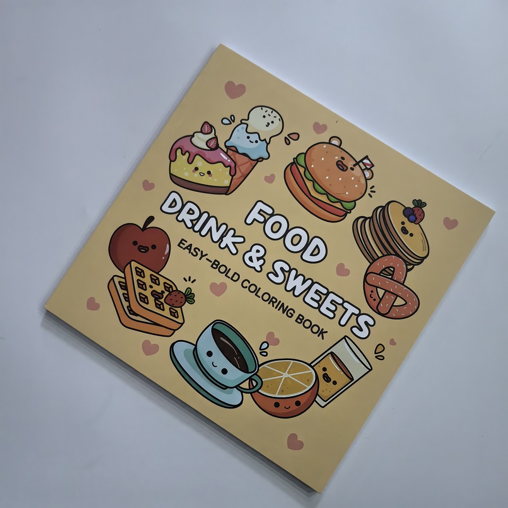 Food Drink & Sweets Easy-bold  - Food And Snacks Coloring Book review and price