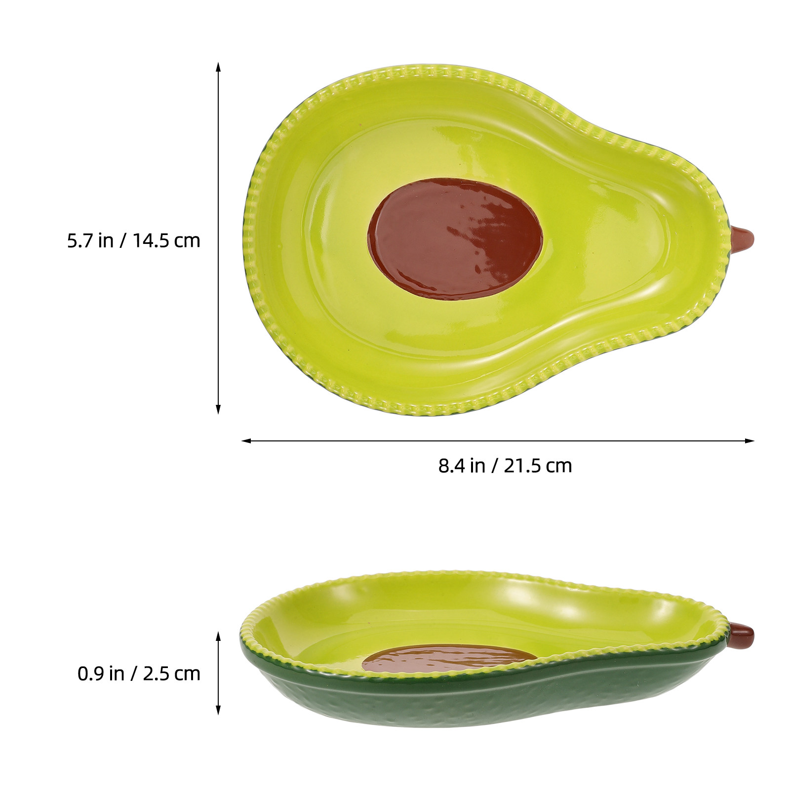 Avocado Shaped Ceramic Plate F - Food Snacks Party review and price