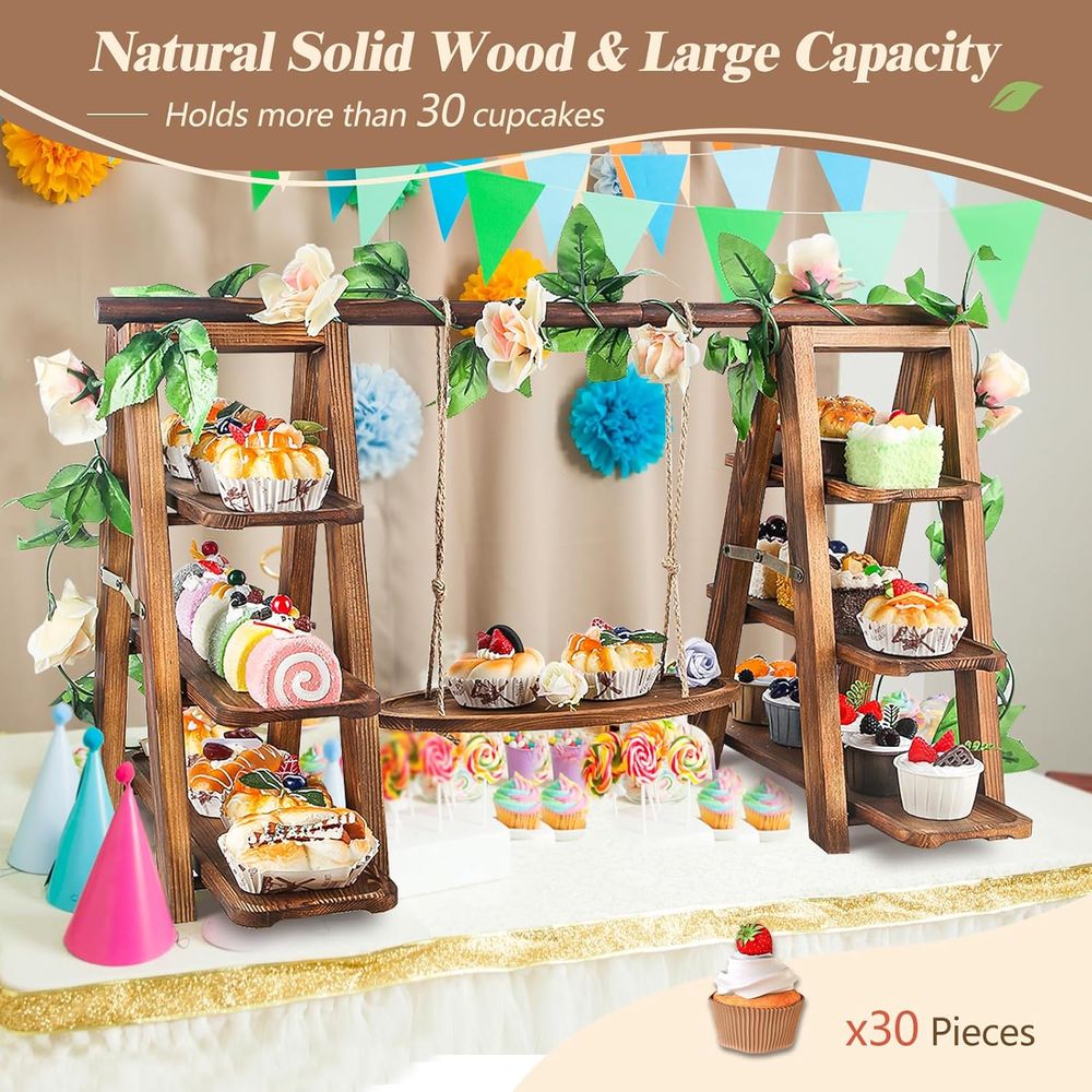 3 Tier Cupcake Stand with Swin - Food Snacks Party review and price