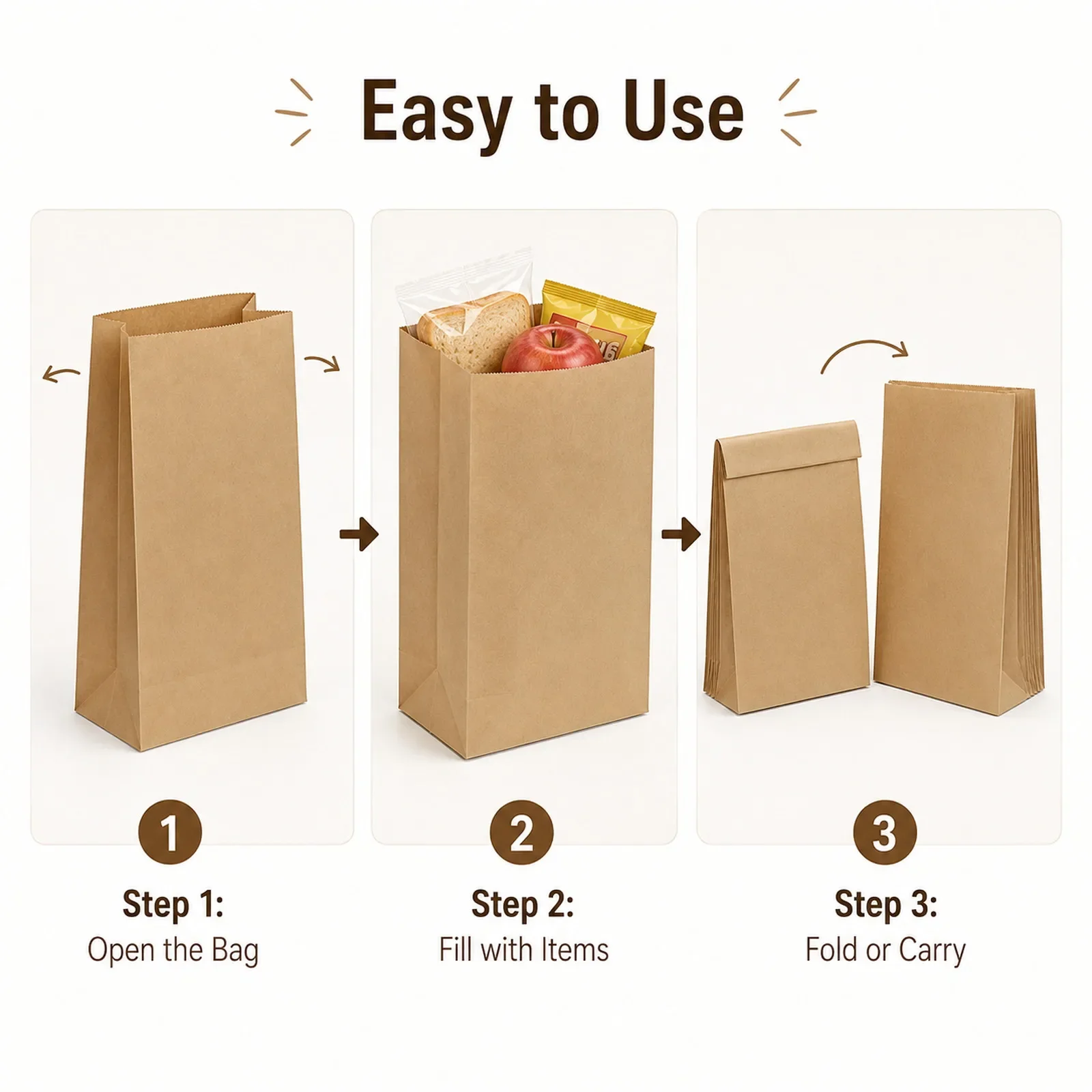 10-30Pcs Small Brown Kraft Pap - Food Snacks Party review and price