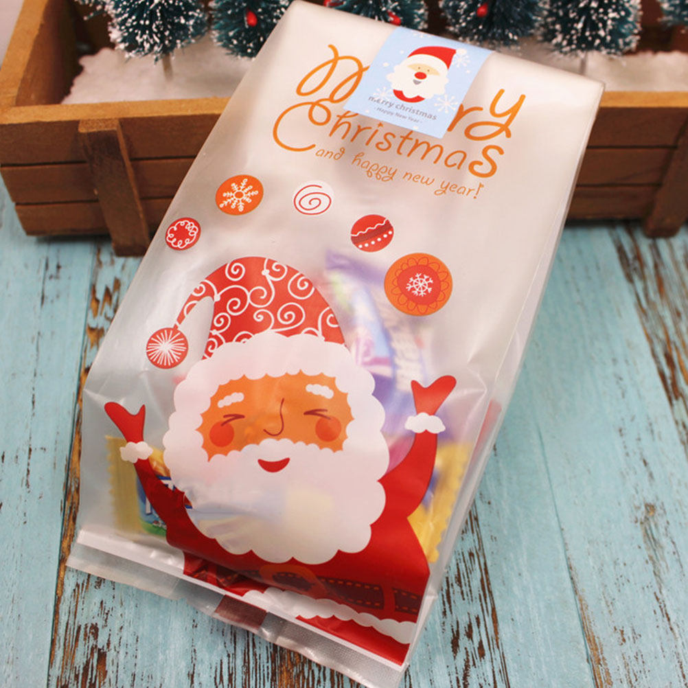 50Pcs Christmas Santa Gift Bag - Xmas Food Snacks review and price