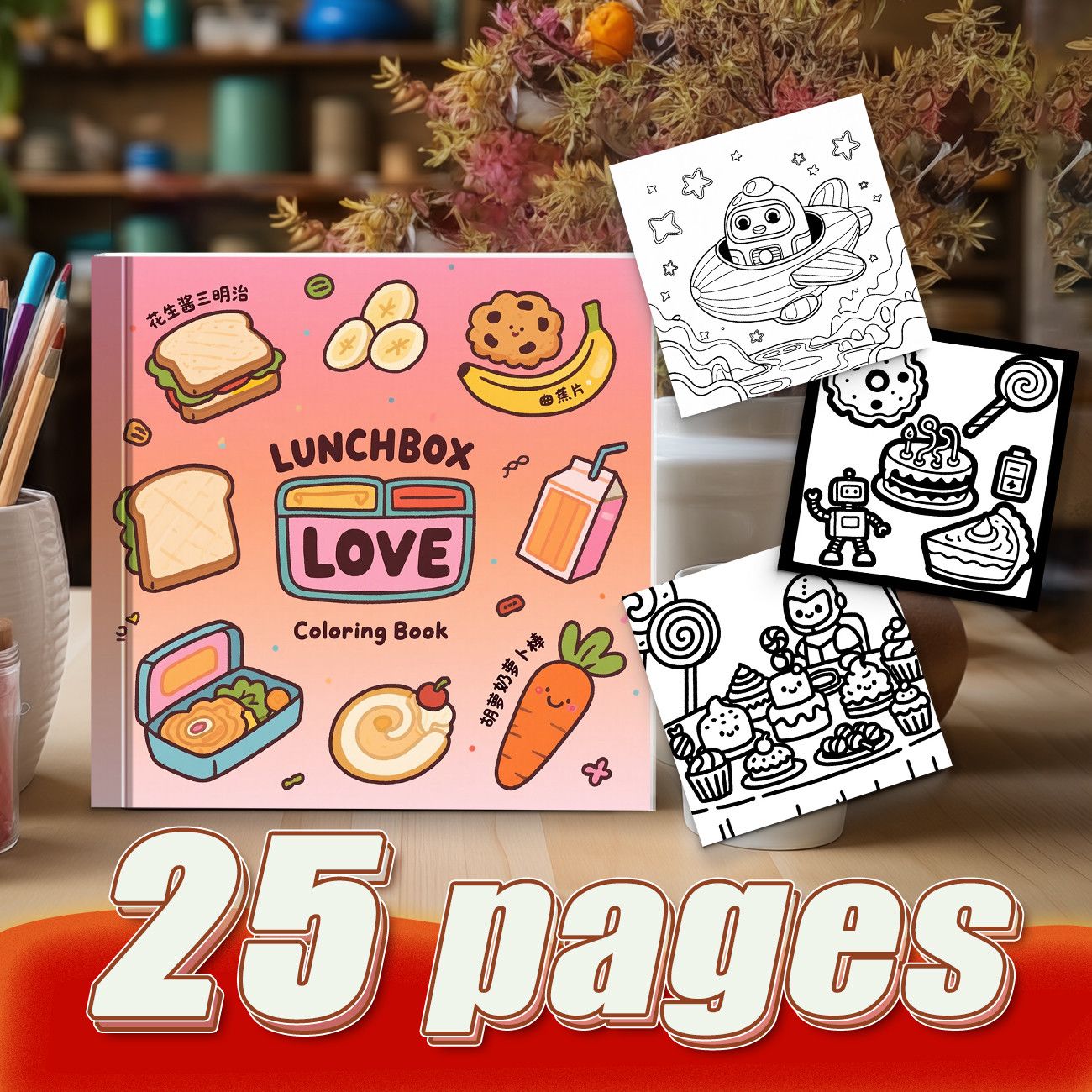 Lunchbox Love Cute Easy Colori - Food And Snacks Coloring Book review and price