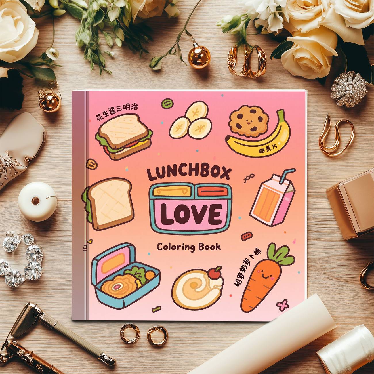 Lunchbox Love Cute Easy Colori - Food And Snacks Coloring Book review and price